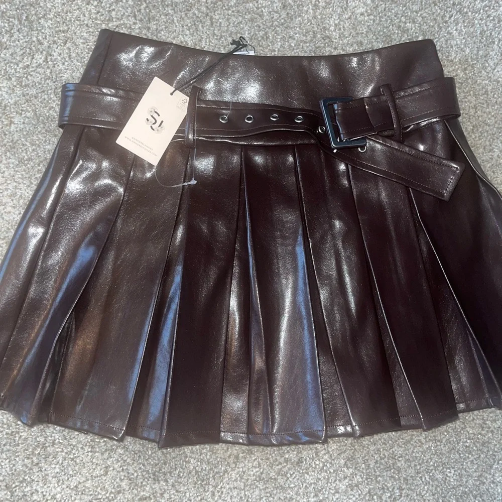 Sincerely‎ Jules Chocolate Brown Pleated Skirt